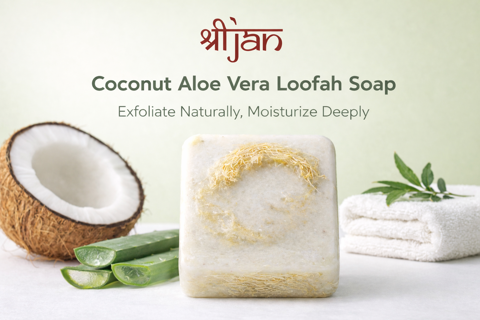 Coconut Aloe Vera Loofah Soap Banner